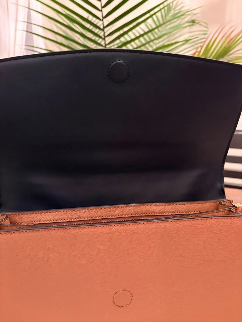 Tory Burch Parker Large Convertible Leather Shoulder Crossbody Bag Camel Gold